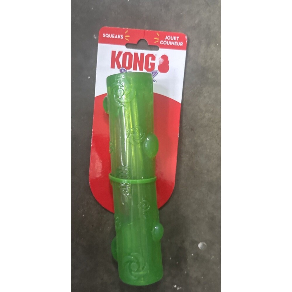 KONG Squeezz Stick Squeaky Fetch Chew Toy for Dogs ~Medium